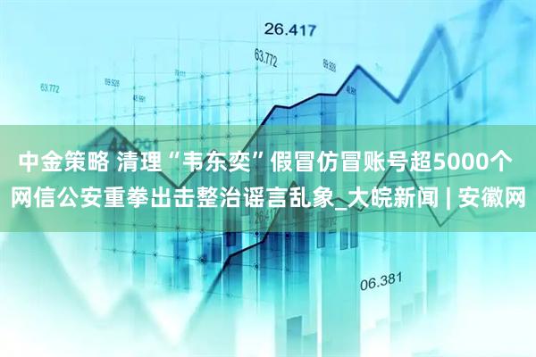 中金策略 清理“韦东奕”假冒仿冒账号超5000个 网信公安重拳出击整治谣言乱象_大皖新闻 | 安徽网